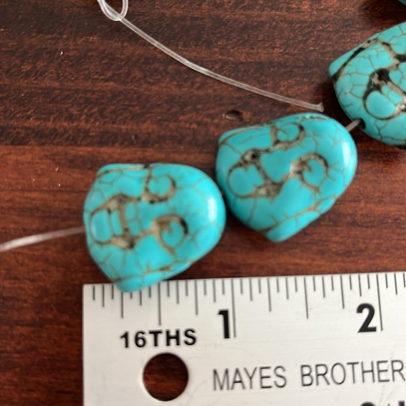 Strand of 10 Happy Buddha Turquoise Beads - Picture 3 of 7